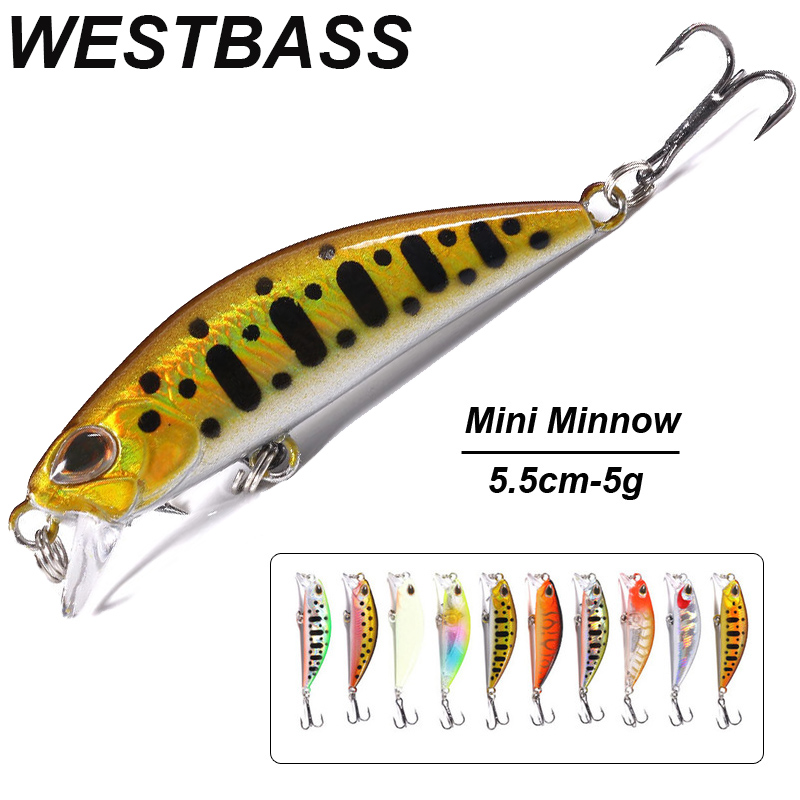 Fishing Lure Spoon - WESTBASS 1PX mikro Minnow cazibesi 55mm-5g