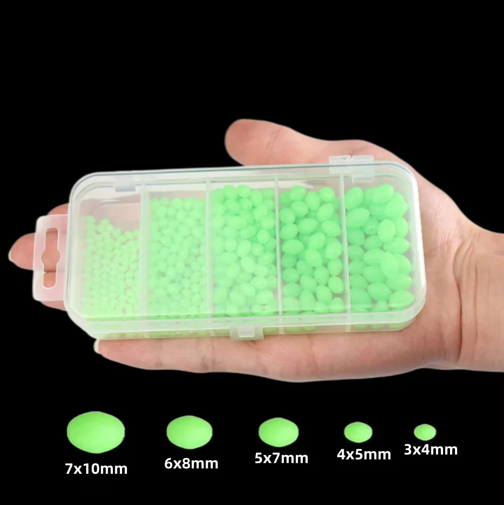 Fishing Lure Soft Plastic - 375 Parça/Set Gece Parlayan Balıkçılık Sert