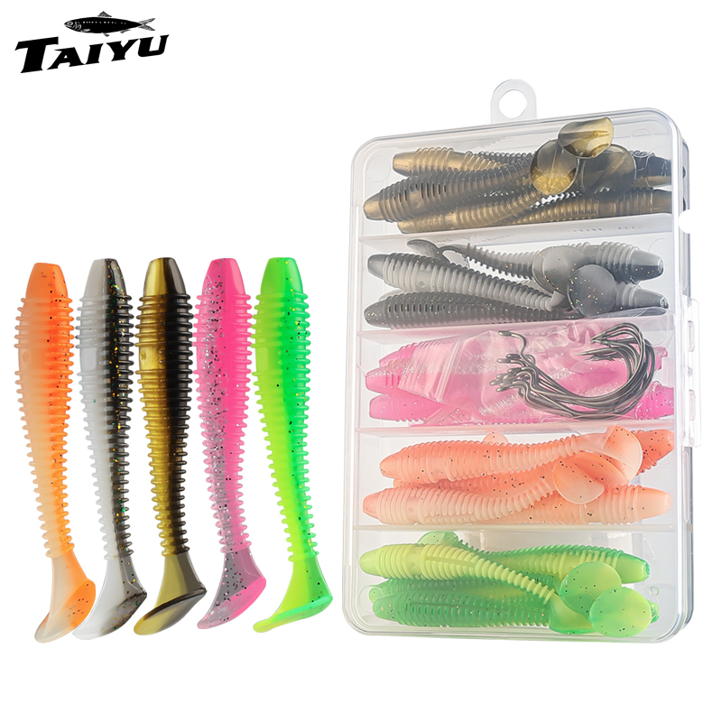 Fishing Lure Soft Plastic - TAIYU 25/35 adet/Set Yumuşak Balıkçılık Yemi