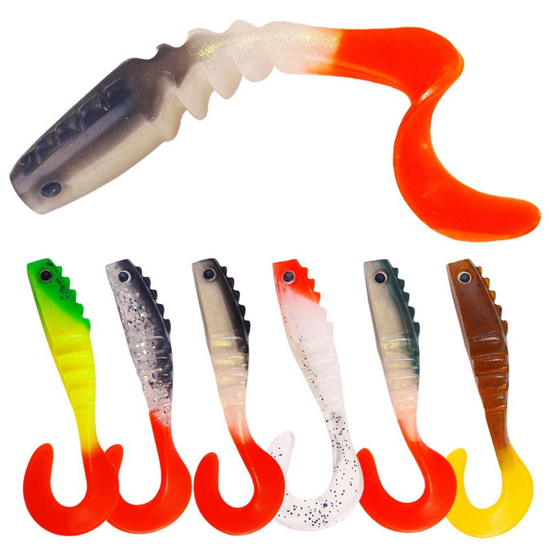5 adet 8cm Spiral Kuyruklu Yum - Fishing Lure Soft Plastic incelemesi ve fiyatı