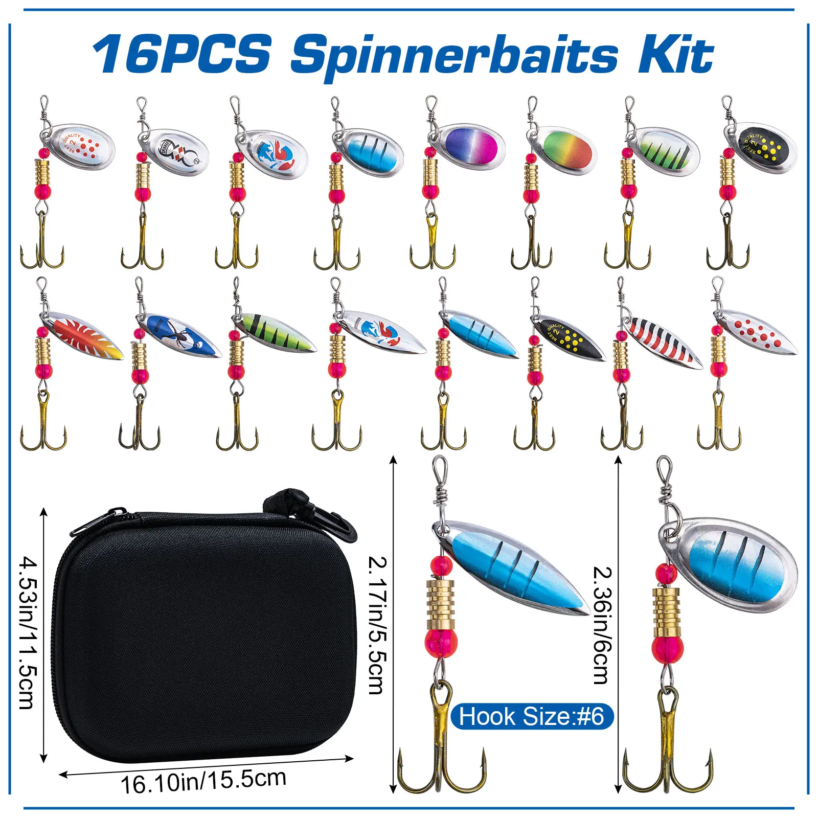 Goture 16 adet/kutu Spinner Ka - Fishing Lure Spoon incelemesi ve fiyatı