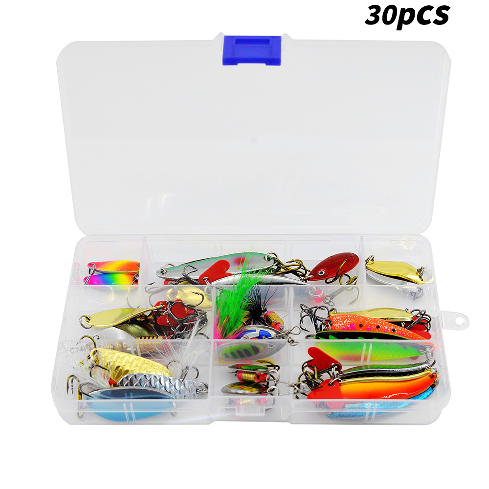30 adet/kutu Jig Metal Spinner - Fishing Lure Spoon incelemesi ve fiyatı